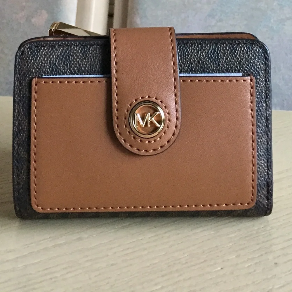 Michael Kors Brown Acorn Compact Wallet